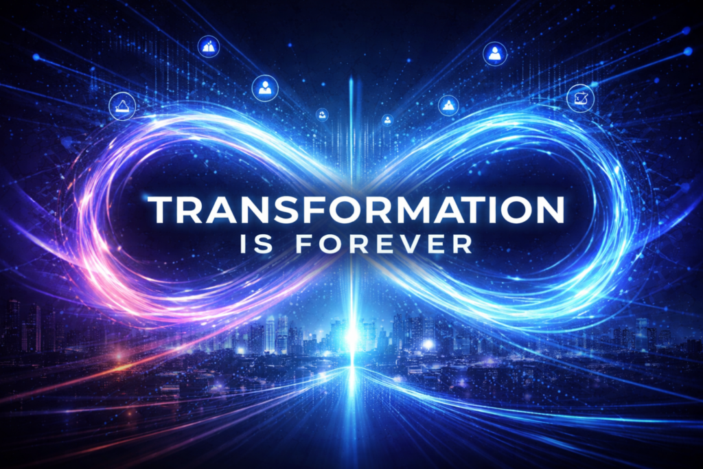 Transformation Is Forever. Why organisations need persistent capability, not one-off projects.